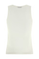 Logo embroidery tank top White