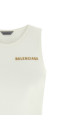 Logo embroidery tank top White