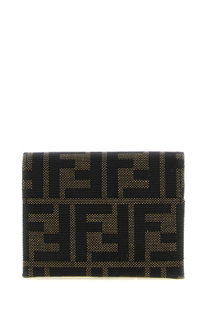 FF jacquard cardholder Brown