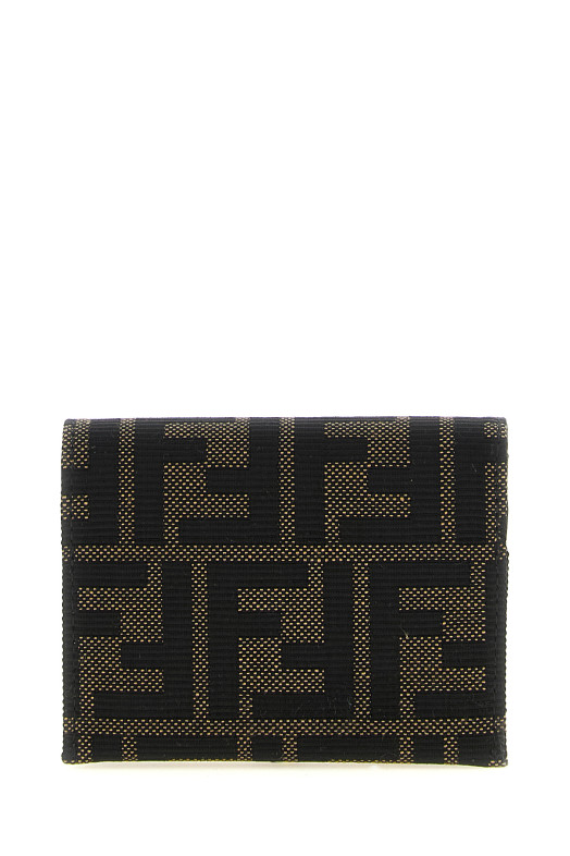FF jacquard cardholder Brown