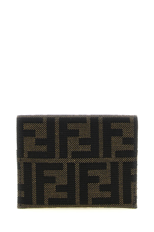 FF jacquard cardholder Brown
