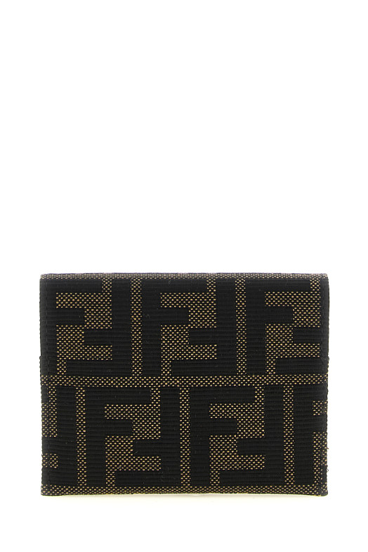 FF jacquard cardholder Brown