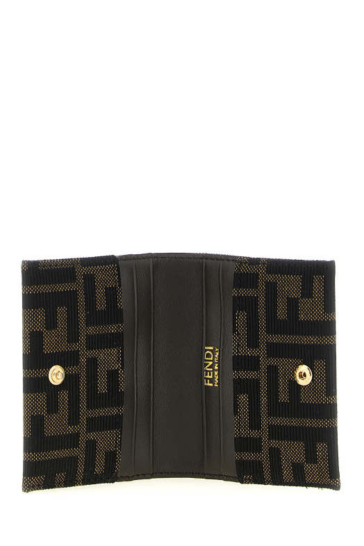 FF jacquard cardholder Brown