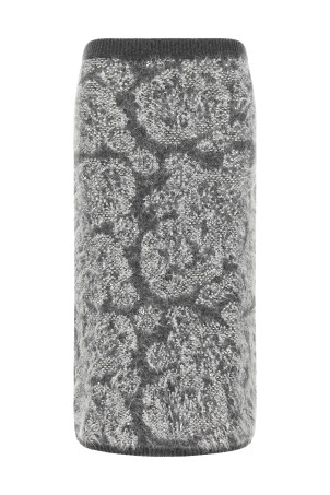 Jacquard knit skirt Gray