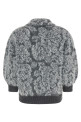 Jacquard knit cardigan Gray