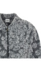 Jacquard knit cardigan Gray