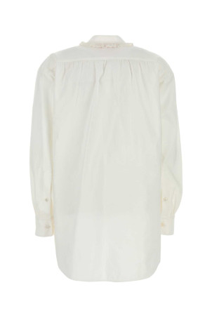 White cotton blend blouse VALENTINO GARAVANI (6B3AEAB390D)