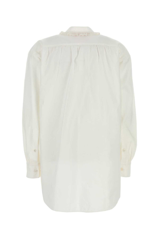 White cotton blend blouse VALENTINO GARAVANI (6B3AEAB390D)