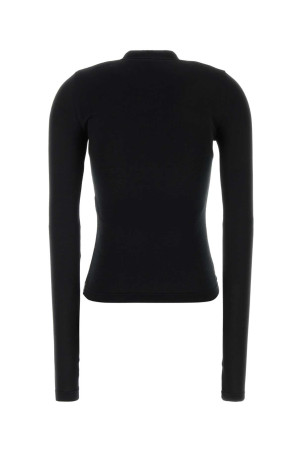 Black stretch cotton blend t-shirt Black BALENCIAGA (802115TVVD4)