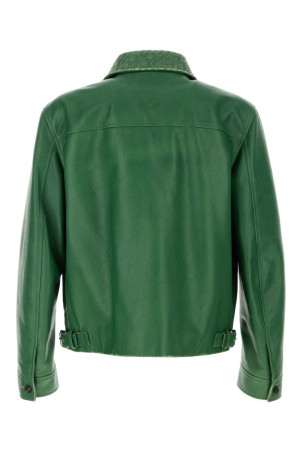 BLOUSON IN PELLE VERDE VINTAGE EFFECT BOTTEGA VENETA (A0046DV6M20)