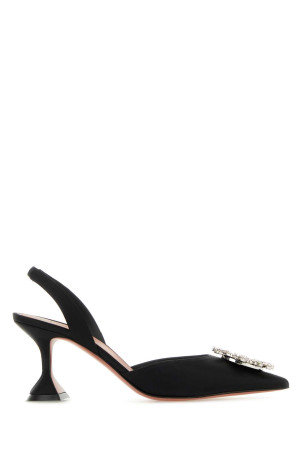 Black satin Begum pumps Black AMINA MUADDI (BEGUMSLING70)