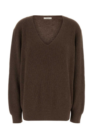 Brown stretch cotton blend Phef sweater THE ROW (R000612Y1041)