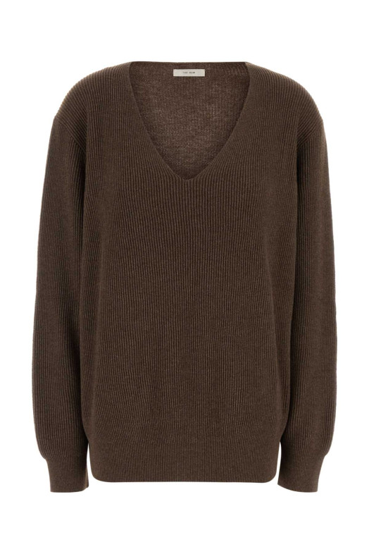 Brown stretch cotton blend Phef sweater THE ROW (R000612Y1041)