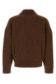 Chocolate stretch alpaca blend polo shirt AMI (UPL408KN0135)