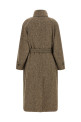 Sparkling virgin wool coat Brown