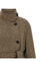Sparkling virgin wool coat Brown