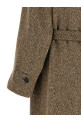Sparkling virgin wool coat Brown