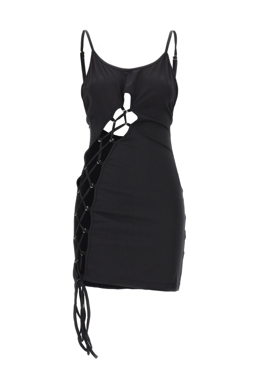 'Lace-up' dress Black  