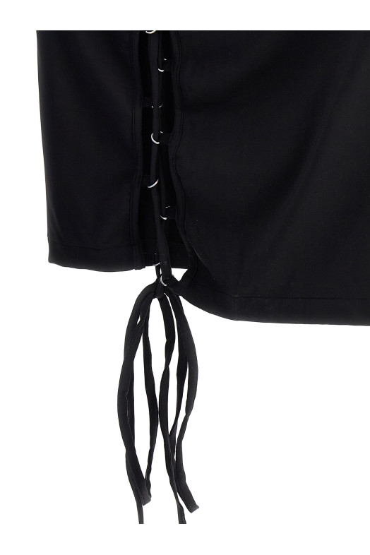 'Lace-up' dress Black  