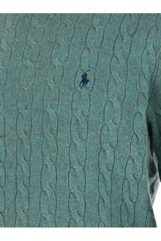 Braided sweater Green