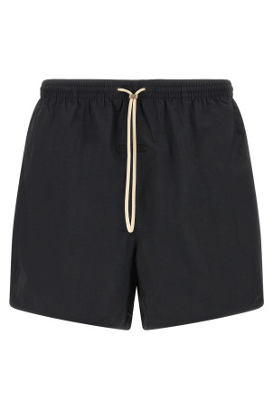 Logo patch swim shorts Black