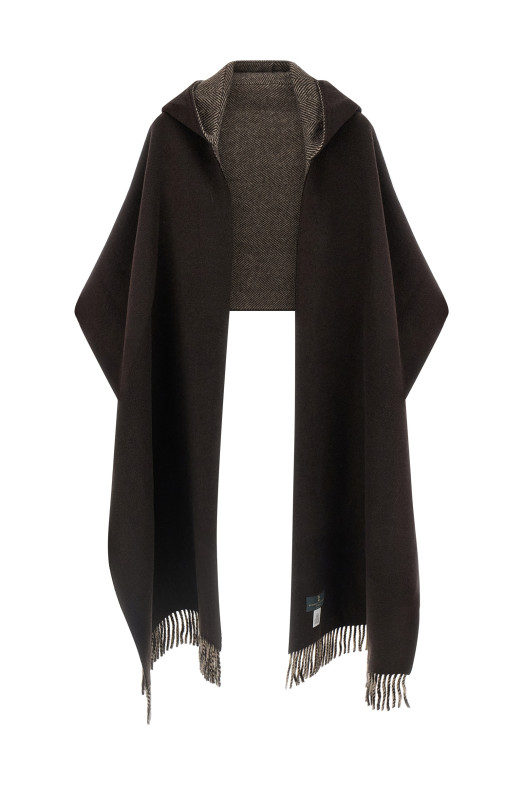 Scarf with reversible hood Brown