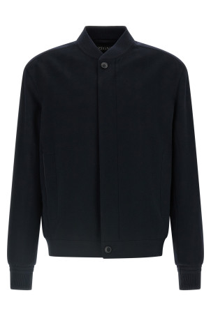 Oasis Cashmere bomber jacket Blue
