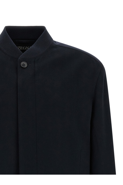 Oasis Cashmere bomber jacket Blue