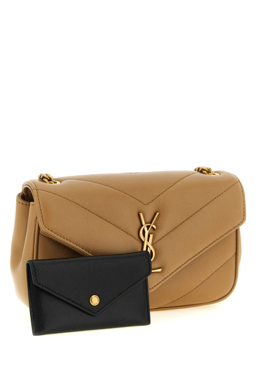 'Loulou' mini crossbody bag Beige