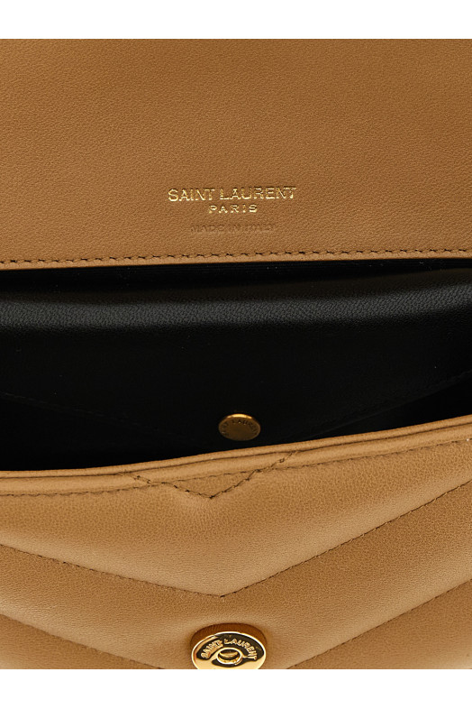'Loulou' mini crossbody bag Beige