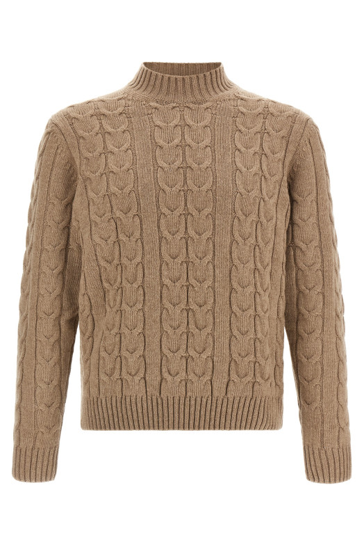 Braided knit knuckler Beige