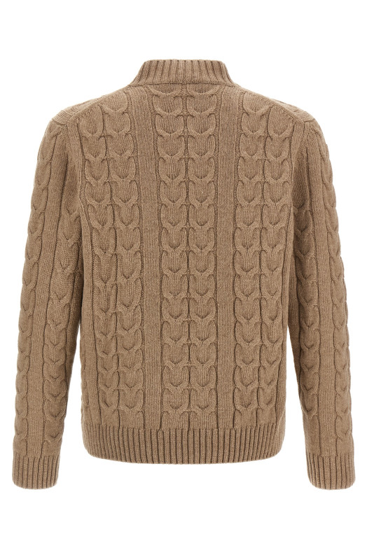 Braided knit knuckler Beige