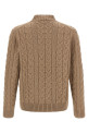 Braided knit knuckler Beige