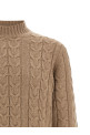 Braided knit knuckler Beige