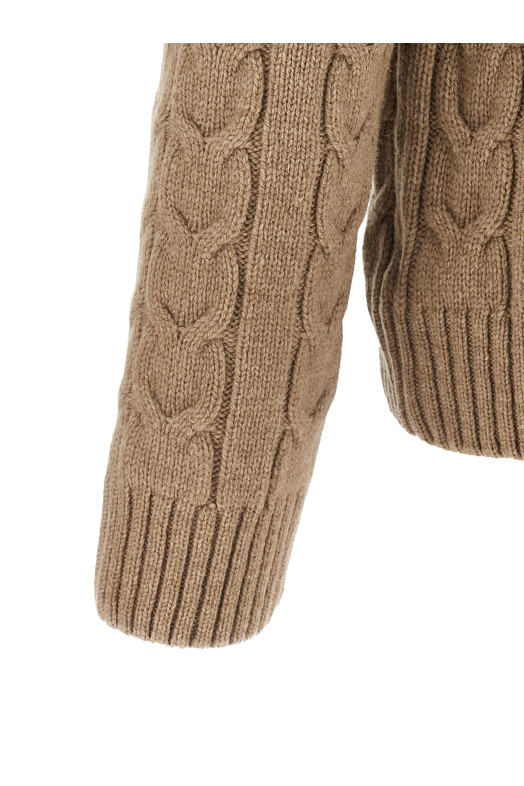 Braided knit knuckler Beige