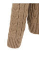 Braided knit knuckler Beige