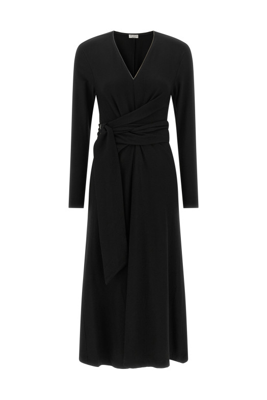 'Shiny Collar' dress Black