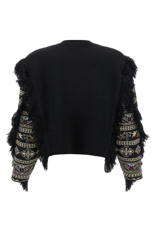 'Cornely' embroidery sweater Black
