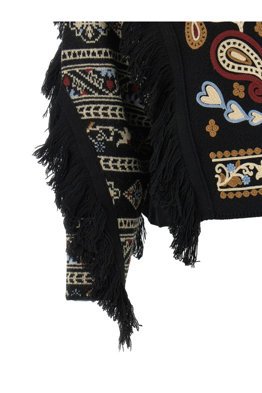'Cornely' embroidery sweater Black