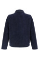 Shearling neck overshirt Blue
