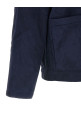 Shearling neck overshirt Blue