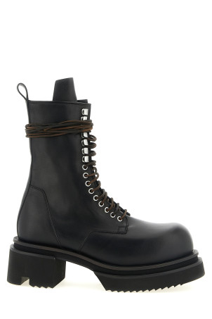 'Lace Up Bogun' combat boots Black