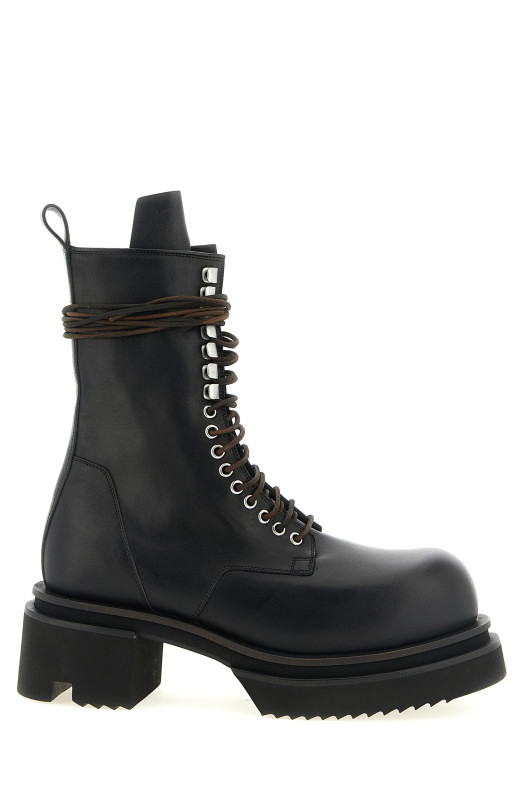 'Lace Up Bogun' combat boots Black