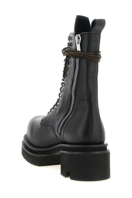 'Lace Up Bogun' combat boots Black