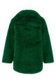 Faux fur graphic patch Green