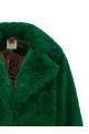 Faux fur graphic patch Green