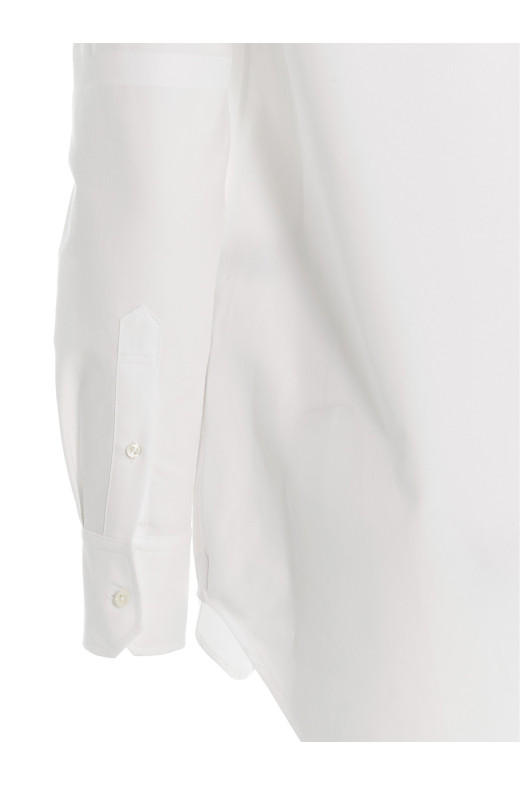 Logo pussy bow blouse White