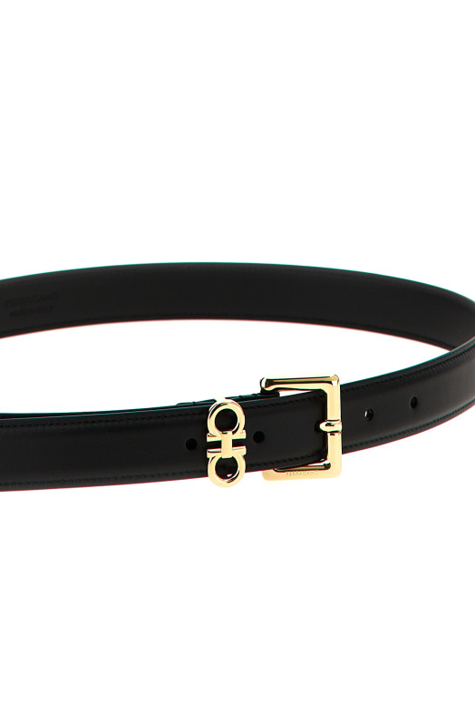 'Gancini' double belt Black