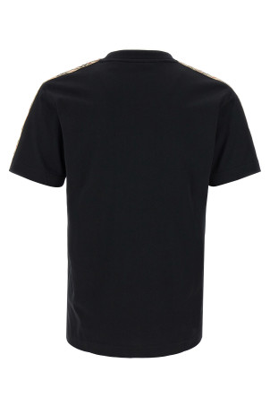 Check tape t-shirt Black