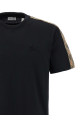 Check tape t-shirt Black